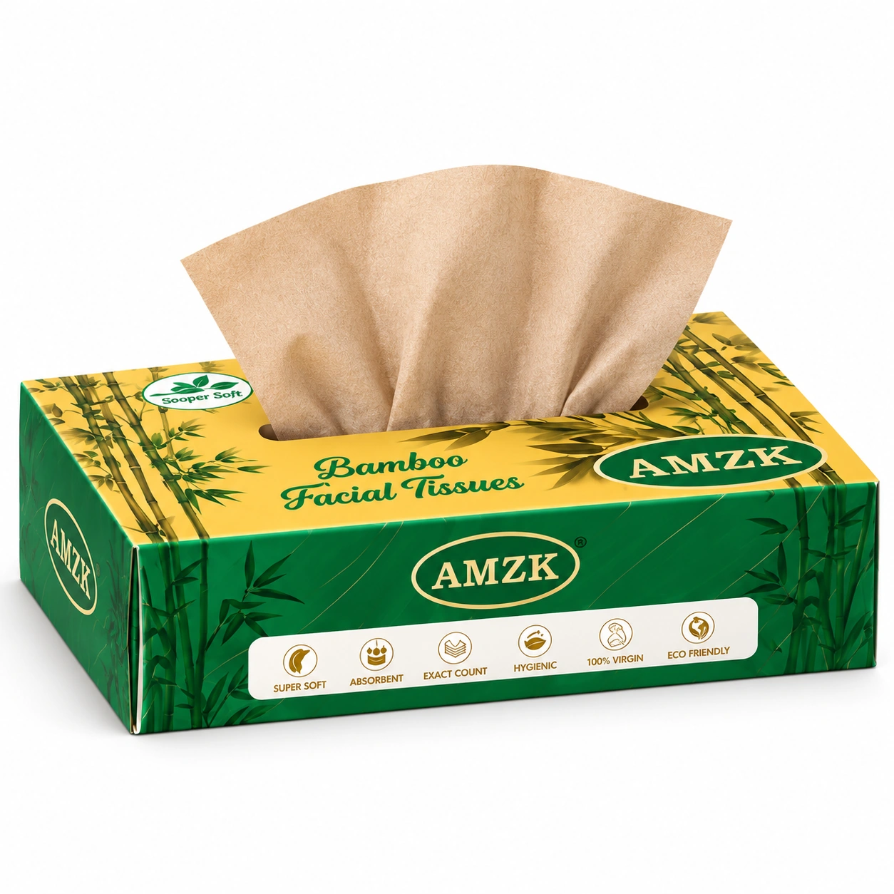 AMZK Bamboo Facial Tissues — Nature Leaf