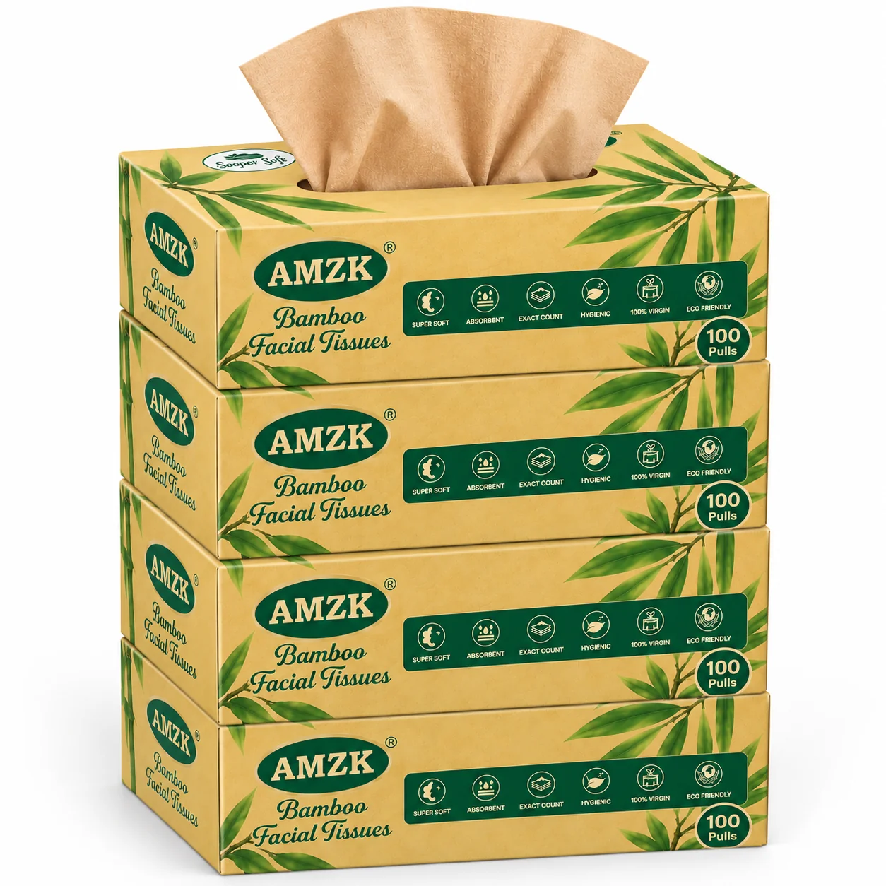 AMZK Bamboo Facial Tissues — Classic
