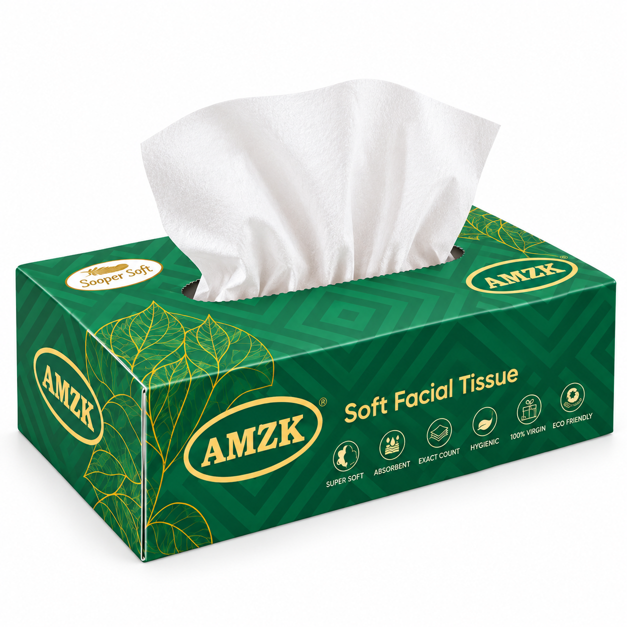 AMZK Soft Facial Tissues — Ivory Bloom