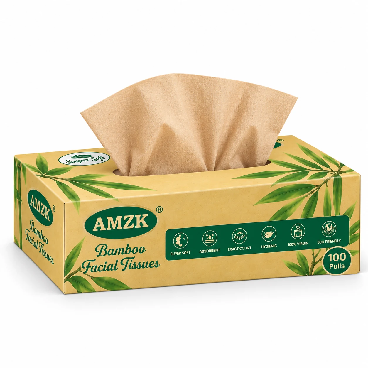 AMZK Bamboo Facial Tissues — Classic