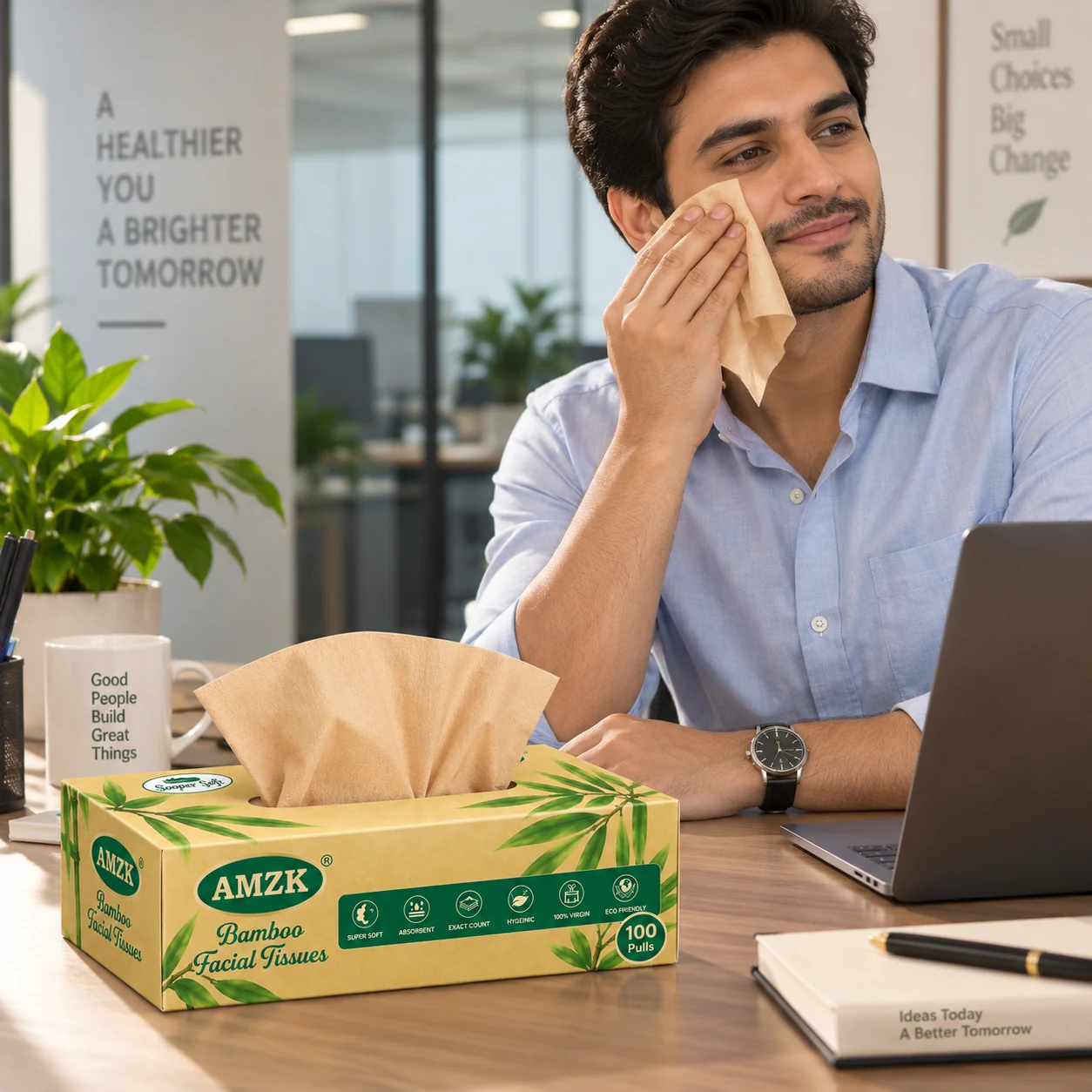 AMZK Bamboo Facial Tissues — Classic
